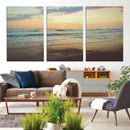 Sunset Seascape Wall Art Canvas Print – Framed Pastel Ocean