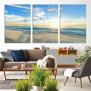 Minimalist Seaside Wall Art Canvas Print – Morning Glow
