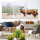 Rustic Deer Wall Art Canvas Print – Forest Woodland Stag