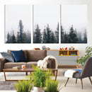 Foggy Forest Wall Art Canvas Print – Framed Misty Pines