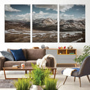 Mountain Landscape Wall Art Canvas Print – Framed Snowy