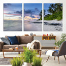 Tropical Beach Wall Art Canvas Print – Framed Sunset Glow