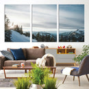 Snowy Mountain Wall Art Canvas Print – Frosty Peaks Alpine
