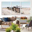 Desert Mailboxes Canvas Print – Framed Minimal Western