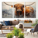 Scottish Highland Wall Art Canvas Print, Framed Longhorn Art by MyGreatCanvas | Canvas Wall Art Prints | Photo Prints & Wall Decor