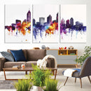 Atlanta Skyline Wall Art Canvas Print – Framed Colorful