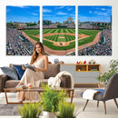 Wrigley Field Baseball Stadium Canvas Wall Art – Packed