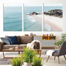 Aerial Beach Wall Art Canvas Print, Coastal Ocean Waves and by MyGreatCanvas | Canvas Wall Art Prints | Photo Prints & Wall Decor