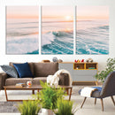 Sunset Surfing Wall Art Canvas Print, Ocean Wave Surfer with by MyGreatCanvas | Canvas Wall Art Prints | Photo Prints & Wall Decor