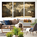 Large Framed Vintage World Map Wall Art Print for Home Wall by MyGreatCanvas | Canvas Wall Art Prints | Photo Prints & Wall Decor