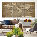 World Map Wall Art Canvas Print, Framed Map Art Picture by MyGreatCanvas | Canvas Wall Art Prints | Photo Prints & Wall Decor