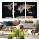 Grunge Wall Art World Map Canvas Print by MyGreatCanvas | Canvas Wall Art Prints | Photo Prints & Wall Decor