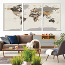 World Map Wall Art Print by MyGreatCanvas | Canvas Wall Art Prints | Photo Prints & Wall Decor