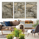World Map Canvas Print – Detailed Map of the World Wall Art