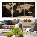 World Map Canvas Print – Detailed Map of the World Wall Art