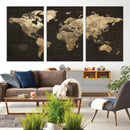 Framed World Map with Pin Canvas Print – Detailed World Map by MyGreatCanvas | Canvas Wall Art Prints | Photo Prints & Wall Decor