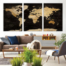 Extra Large World Map Canvas Print – Detailed Map Classic by MyGreatCanvas | Canvas Wall Art Prints | Photo Prints & Wall Decor