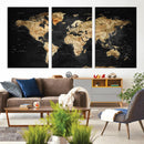 World Map Canvas Wall Art with Famous Landmarks – Framed by MyGreatCanvas | Canvas Wall Art Prints | Photo Prints & Wall Decor