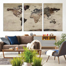 Neutral Watercolor World Map Canvas Wall Art – Framed Earth by MyGreatCanvas | Canvas Wall Art Prints | Photo Prints & Wall Decor