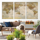 World Map Canvas Print – Detailed Map of the World Wall Art by MyGreatCanvas | Canvas Wall Art Prints | Photo Prints & Wall Decor