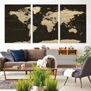 World Map Canvas Print – Framed World Map Wall Art for