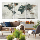 World Map Canvas Print – Framed Travel Map Wall Art for by MyGreatCanvas | Canvas Wall Art Prints | Photo Prints & Wall Decor