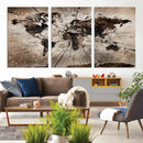Black and White World Map Canvas Print – Framed Wall Art for by MyGreatCanvas | Canvas Wall Art Prints | Photo Prints & Wall Decor