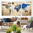 World Map Canvas Print – Colorful Abstract Travel Map, by MyGreatCanvas | Canvas Wall Art Prints | Photo Prints & Wall Decor