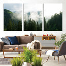 Misty Mountain Forest Canvas Print, Foggy Pine Trees Nature by MyGreatCanvas | Canvas Wall Art Prints | Photo Prints & Wall Decor