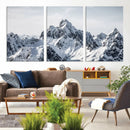 Snowy Mountain Range Canvas Print, Alpine Peaks Landscape by MyGreatCanvas | Canvas Wall Art Prints | Photo Prints & Wall Decor