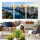 Austin Skyline Wall Art Canvas Print, Austin Downtown Night by MyGreatCanvas | Canvas Wall Art Prints | Photo Prints & Wall Decor