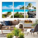 Barbados Beach Wall Art Canvas Print, Palm Tree Ocean by MyGreatCanvas | Canvas Wall Art Prints | Photo Prints & Wall Decor