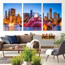 Chicago Wall Art Canvas Print, Chicago City Downtown Night by MyGreatCanvas | Canvas Wall Art Prints | Photo Prints & Wall Decor