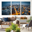 Chicago Wall Art Canvas Print - Chicago City Downtown Night by MyGreatCanvas | Canvas Wall Art Prints | Photo Prints & Wall Decor