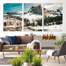 Snowy Mountain Wall Art Canvas Print, Alpine Pine Forest by MyGreatCanvas | Canvas Wall Art Prints | Photo Prints & Wall Decor