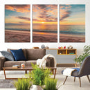 Sunset Beach Wall Art Canvas Print – Soft Coastal by MyGreatCanvas | Canvas Wall Art Prints | Photo Prints & Wall Decor