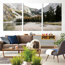 Lake Braies Alpine Landscape Wall Art Canvas Print, by MyGreatCanvas | Canvas Wall Art Prints | Photo Prints & Wall Decor