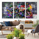 Graffiti Motorcycle Wall Art Canvas Print, Urban Street Art by MyGreatCanvas | Canvas Wall Art Prints | Photo Prints & Wall Decor
