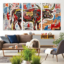 Texas Bull Wall Art Canvas Print, Abstract Graffiti Bull by MyGreatCanvas | Canvas Wall Art Prints | Photo Prints & Wall Decor