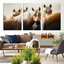 Wild Horse Herd Wall Art Canvas Print, Natural Horse by MyGreatCanvas | Canvas Wall Art Prints | Photo Prints & Wall Decor