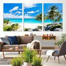 Tropical Beach Wall Art Canvas Print, Palm Tree Ocean by MyGreatCanvas | Canvas Wall Art Prints | Photo Prints & Wall Decor