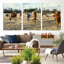 Texas Longhorn Wall Art Canvas Print, Western Ranch Cattle by MyGreatCanvas | Canvas Wall Art Prints | Photo Prints & Wall Decor