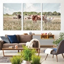 Texas Longhorn Cattle Wall Art Canvas Print, Rustic Ranch by MyGreatCanvas | Canvas Wall Art Prints | Photo Prints & Wall Decor