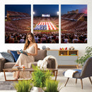 Oklahoma Memorial Stadium Wall Art Canvas Print – Oklahoma