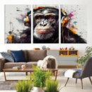 Dj Monkey Wall Art Canvas Print – Colorful Pop Art Banksy by MyGreatCanvas | Canvas Wall Art Prints | Photo Prints & Wall Decor