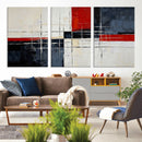 Navy Red Abstract Wall Art Canvas Print, Modern Luxury by MyGreatCanvas | Canvas Wall Art Prints | Photo Prints & Wall Decor