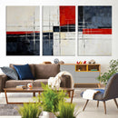 Navy Red Abstract Wall Art Canvas Print, Modern Luxury by MyGreatCanvas | Canvas Wall Art Prints | Photo Prints & Wall Decor