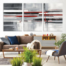 Gray Red Abstract Wall Art Canvas Print, Modern Abstract by MyGreatCanvas | Canvas Wall Art Prints | Photo Prints & Wall Decor