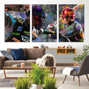 Graffiti Baseball Player Street Art Wall Art Canvas Print by MyGreatCanvas | Canvas Wall Art Prints | Photo Prints & Wall Decor