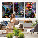 Graffiti Baseball Player Street Art Wall Art Canvas Print